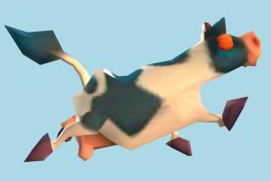 Mad Cow cow, animal, animals, wild, nature, mammal, ruminant, milk, low-poly