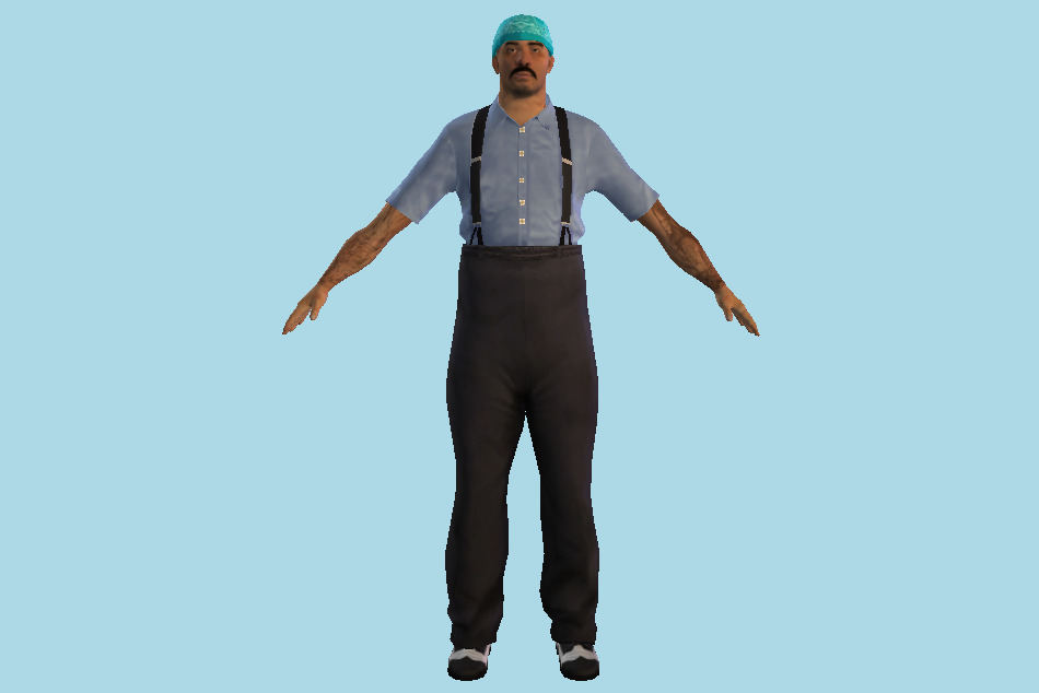 A Member of a Gang Color 2 - Cleaning Man 3d model