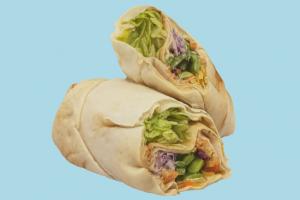 Wrap Sandwich wrap, sandwich, fastfood, snack, food, meal, lunch, bread, breakfast, arabic, scanned
