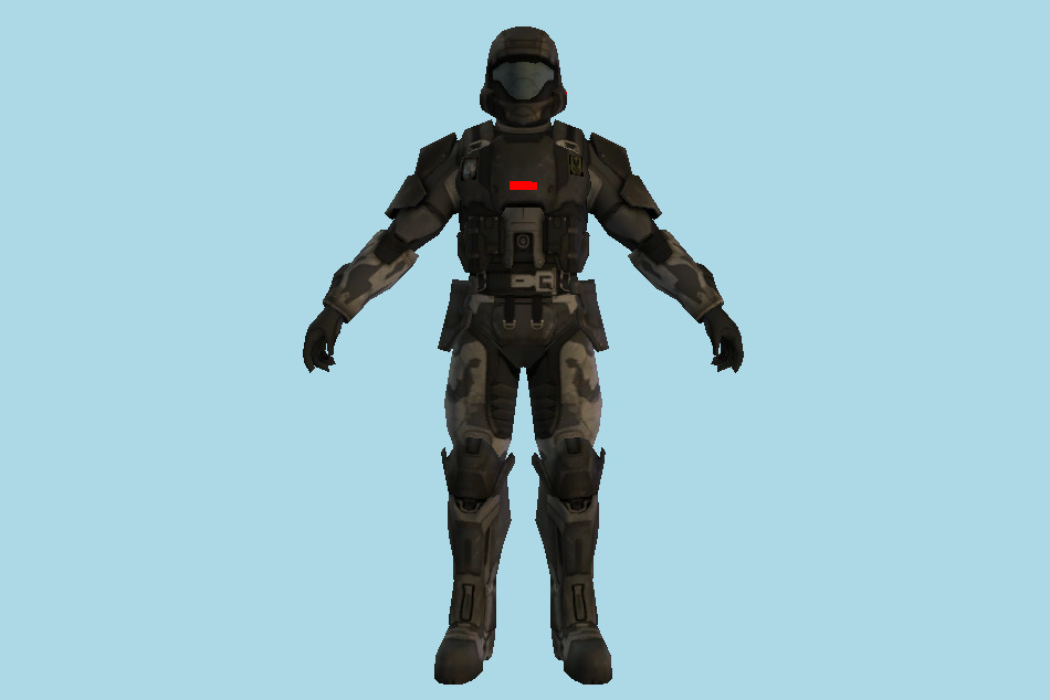 Halo 3 Orbital Drop Shock Trooper Soldier 3d model