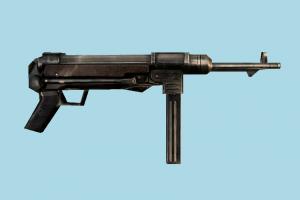 Gun submachine, auto-gun, handgun, weapon, gun, firearm, arm