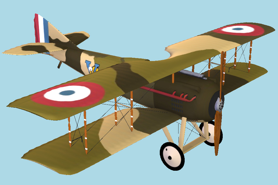 S.P.A.D. S VII Aircraft 3d model