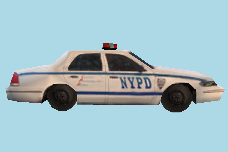 Spider-Man 2 NYPD Cruiser Low-poly 3d model