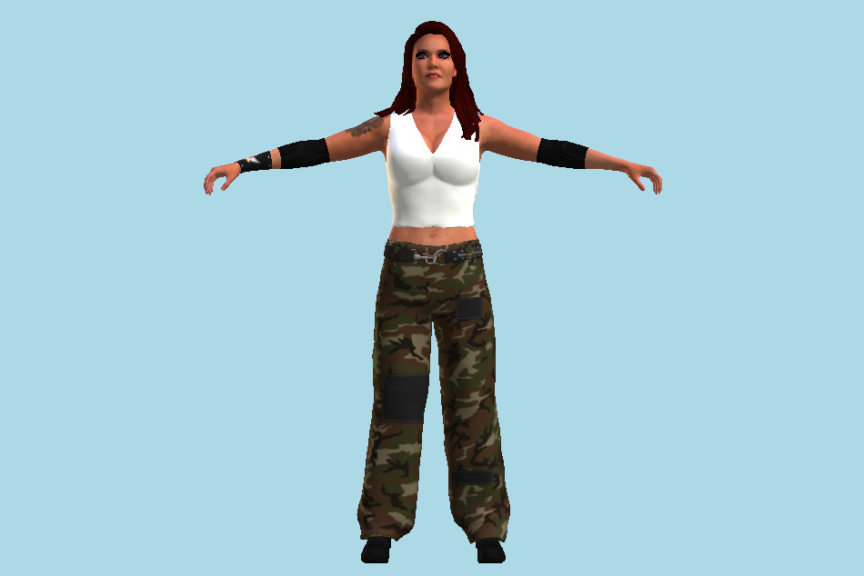 Lita WWE 2K17 Female Wrestler Superstar Girl 3d model