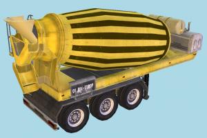 Cement Mixer truck, constructor, trailer, vehicle, carriage