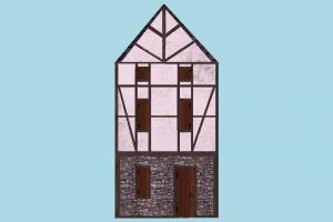 Medieval House house, home, building, medieval, skyscraper, build, apartment, flat, residence, domicile, structure