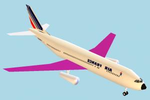 Airplane airbus, airliner, plane, airplane, aircraft, air, liner, craft, lowpoly, vessel