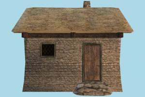 House house, home, building, hut, cottage, build, apartment, flat, residence, domicile, structure, lowpoly