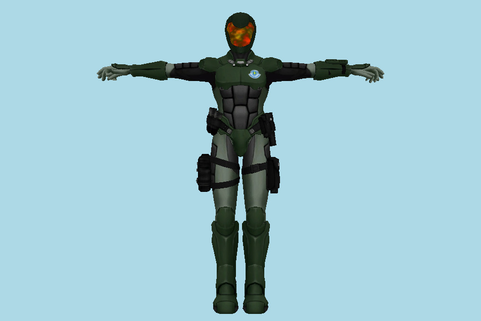 Metroid: Other M GF Metroid Soldiers (Old) 3d model