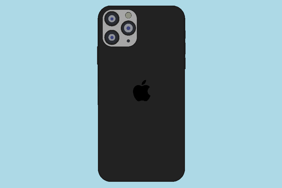 iPhone 11 Pro Max Space Gray 3d model