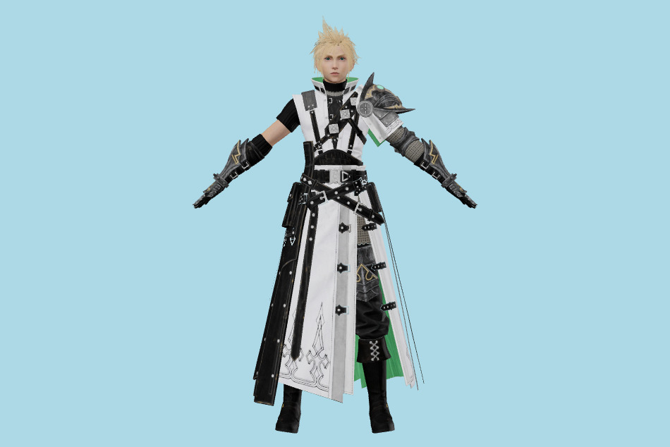 Final Fantasy Ever Crisis - FFVII Cloud (Saber Style) 3d model