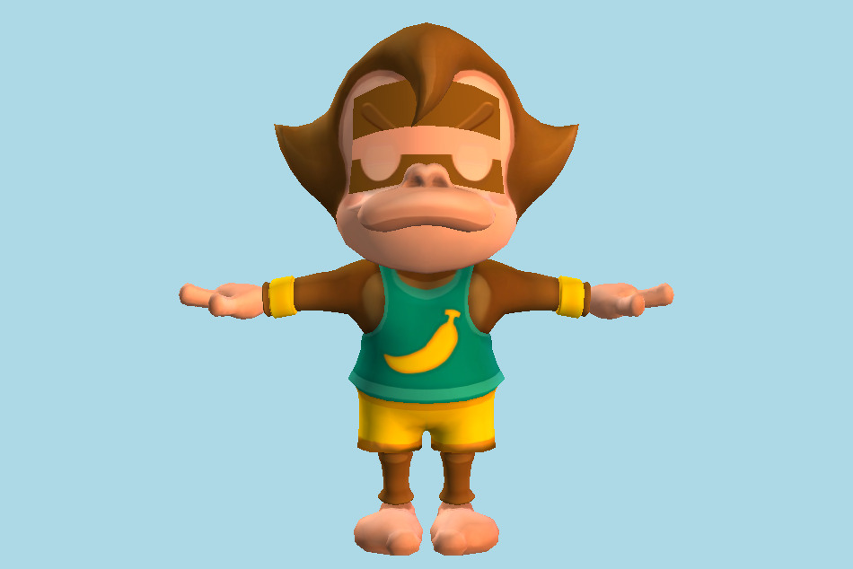 Super Monkey Ball: Step and Roll Jam Monkey 3d model