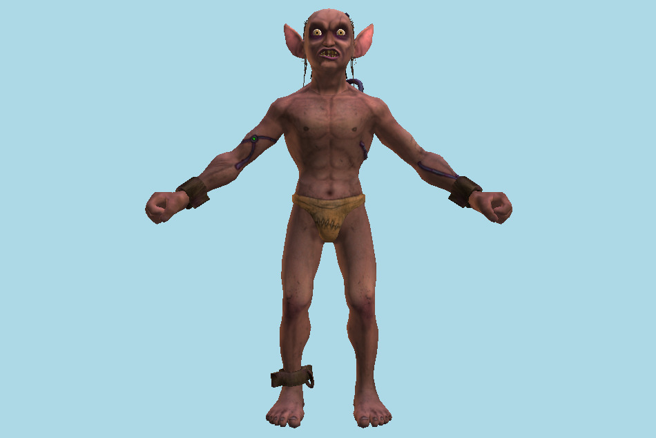 Character Gorllum Alien Troll Mutant 3d model