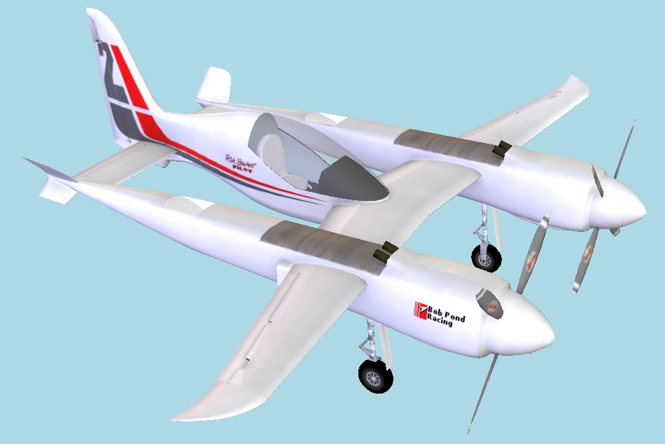 Rutan Pond Racer Aircraft 3d model