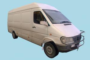 Van Classic van, bus, vehicle, truck, carriage, car, metro, transit, transport, classic, low-poly