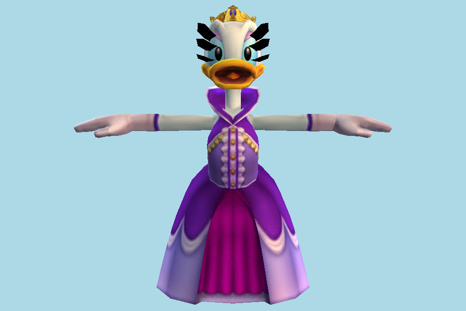 Kingdom Hearts Daisy Duck 3d model