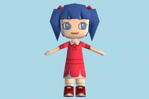 Victoria Girl girl, kid, female, child, people, character, cartoon, lowpoly