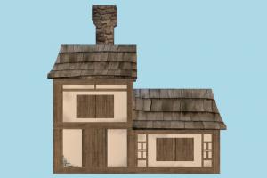 Medieval House house, home, building, medieval, build, apartment, flat, residence, domicile, structure