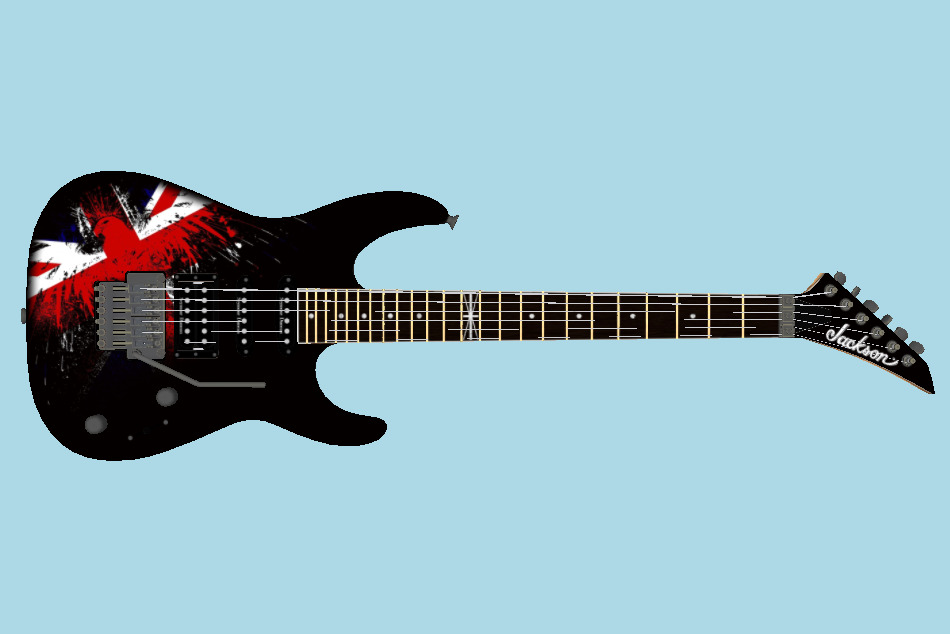 Electric Guitar Jackson Dinky 3d model