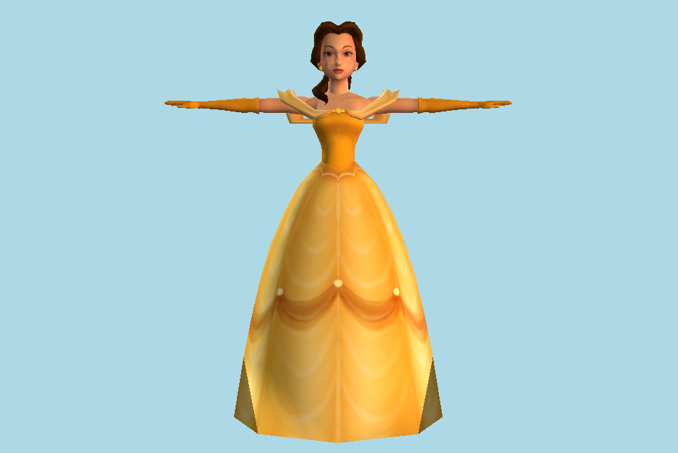 Kingdom Hearts 2 Belle (Ballgown) 3d model