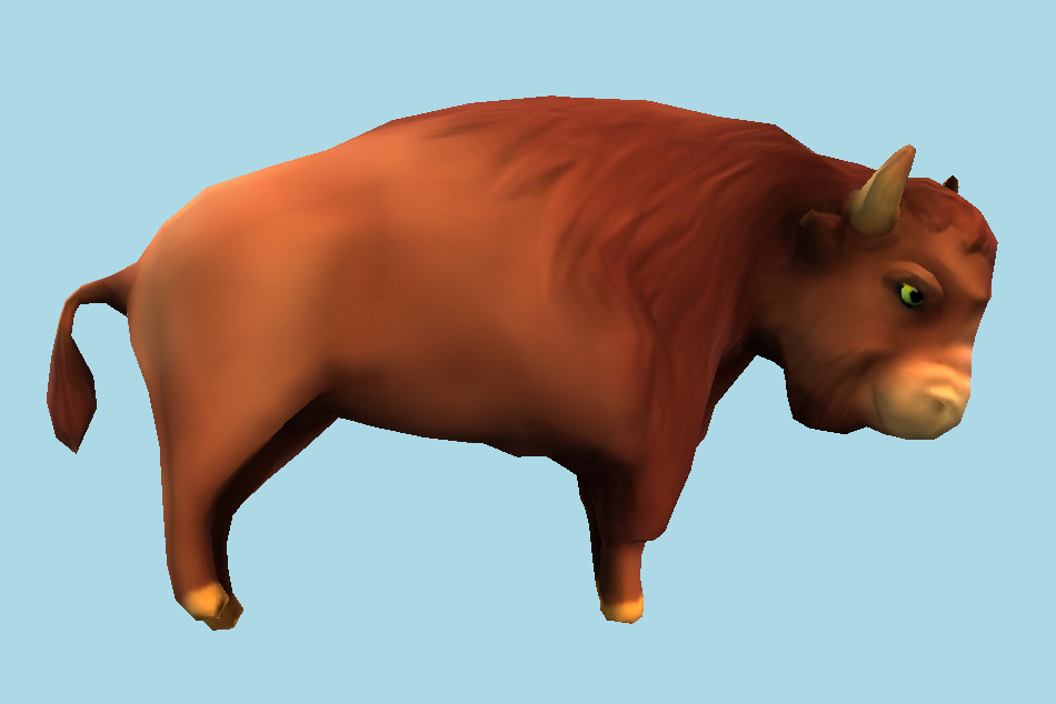 Westesrn American Buffalo Bison Bull 3d model