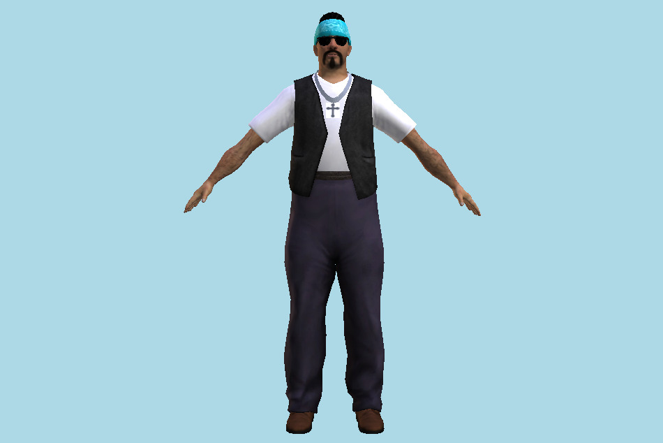 A Member of a Gang Color Man 3d model