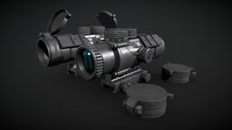 Rifle Prism Scope scope, optics, sight, spitfire, props, realistic, sniper, game-ready, gameassets, vortex, weapon-3dmodel, military-equipment, optical-sight, rifle-scope, pbr-texturing, scope-weapons-weapon, sniper-scope, weapon, lowpoly, military, prism-scope