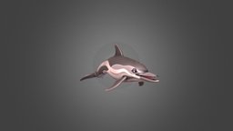 Common Dolphin (Delphinus delphis) cute, dolphin, mammal, 3dcoat, stylised, nature, sealife, uvmapped, swimmer, dolphins, pbr-texturing, handpainted, hand-painted, creature, zbrush, animal, noai, common-dolphin, protected-species