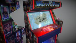 Arcade machine display (WIP) arcade, games, arcademachine, wwf-wrestling, wrestlling, arcadegames