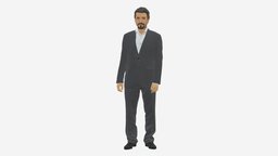 Man In Gray Suir 0684 suit, style, people, clothes, gray, miniatures, realistic, character, 3dprint, model, man