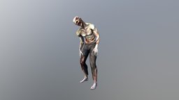 Low poly Zombie model low-poly, blender, model, animation, zombie