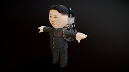 Little Rocket Man (Kim Jong-Un) little, asian, rocket, kim, politics, jong-un, vrchat, political, character, unity, unity3d, game, man, monster, funny, gameready