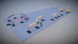 Construction Site Barriers (WIP-2) traffic, signal, blender-3d, game-asset, barriers, construction-site, road-sign, vis-all-3d, 3dhaupt, software-service-john-gmbh, animation, sign-traffic