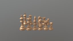 Chess pieces pawn, bishop, queen, king, chesspiece, horse, chess, knight