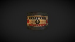WW2 gas, ww2, memory, can, day, iron, camps, concentration, substancepainter, substance, 3d, blender, sketchfab, of, gameready