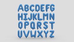 Balloon Alphabet Blue text, flying, balloon, font, accessories, party, decorative, holiday, letter, birthday, inflatable, logo, roman, alphabet, holidays, balloons, language, advertisement, helium, inflated, symbols, foil, various, 3d, air, decoration, gold