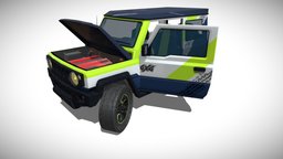 Jeep Suzuki Jimny 4x4 car rigging, jeep, rig, obj, fbx, low-poly-model, blendernation, lowpolymodel, rigging-fbx-animation, substancepainter, low-poly, blender, lowpoly, blender3d, car, animation, blender-cycles, rigged, blenderfile