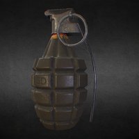 Grenade MK II grenade, pineapple, mk2, mkii, weapon, blender, pbr, lowpoly, gameart, military, usa