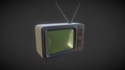 TV Retro White tv, vintage, retro, electronic, television, old, substancetv, substancepainter