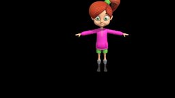 Cute Little girl 3dcharacter, littlegirl, low-poly-model, cartooncharacter, cutegirl, cute_character, animation-character, character, human, model3d