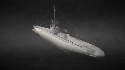 SM UB 16 warship, wargaming, 3d-model, watercraft, u-boat, blender, history, submarine, imperial-german-navy