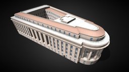 Federal Trade Commission Library Low Poly library, commission, game-ready, gameready-lowpoly, architecture, pbr, lowpoly, house, gamemodel, building, construction