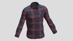 Men Shirt 01 PBR Realistic suit, dressing, vray, cloth, shirt, t, long, clothes, folded, dress, suite, max, mens, men, sleeved, dockers, character, asset, game, 3d, low, poly, test, human, clothing