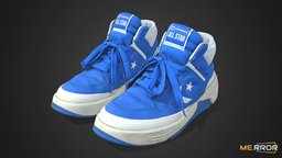 [Game-Ready] Blue Mid Top Sneakers shoe, topology, fashion, ar, shoes, running, sneakers, athletic, running-shoe, shoescan, low-poly, photogrammetry, 3d, lowpoly, scan, 3dscan, gameasset, gameready, shoes3d, runningshoes, athletic-shoes, noai, hikingshoes