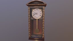 Wall clock old clock, noob_3d, wall-clock-old, substancepainter, substance, blender3d, watch