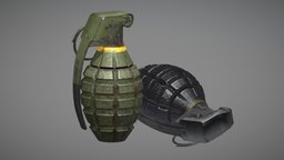 Mk 2 grenade grenade, prop, army, wagon, gamedevelopment, digital3d, game-assests, weapon, pbr, gameart