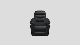 Leather Recliner Sofa cushion, sofa, leather, stylised, livingroom