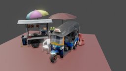 Tuktuk and Props vehicles, cab, taxi, tuktuk