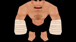 Brute Guy fighter, brute, hulk, character, low, poly