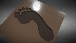 footprintPlane lowPoly object, plate, floor, feet, obj, footprint, footprints, eevee, imprint, barefoot, blender, human